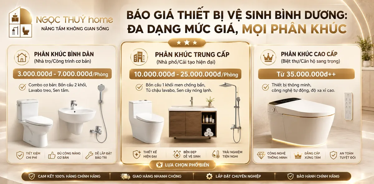 Top 8 Cửa Hàng Thiết Bị Vệ Sinh Bình Dương Uy Tín, Giá Kho