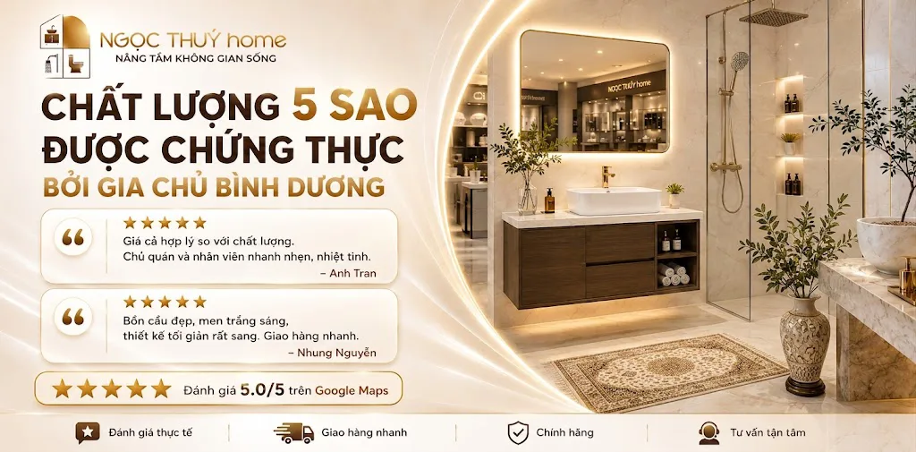 Thiết Bị Vệ Sinh Thủ Dầu Một: Vì Sao Ngọc Thúy Home Là Lựa Chọn Hàng Đầu Của Gia Chủ?