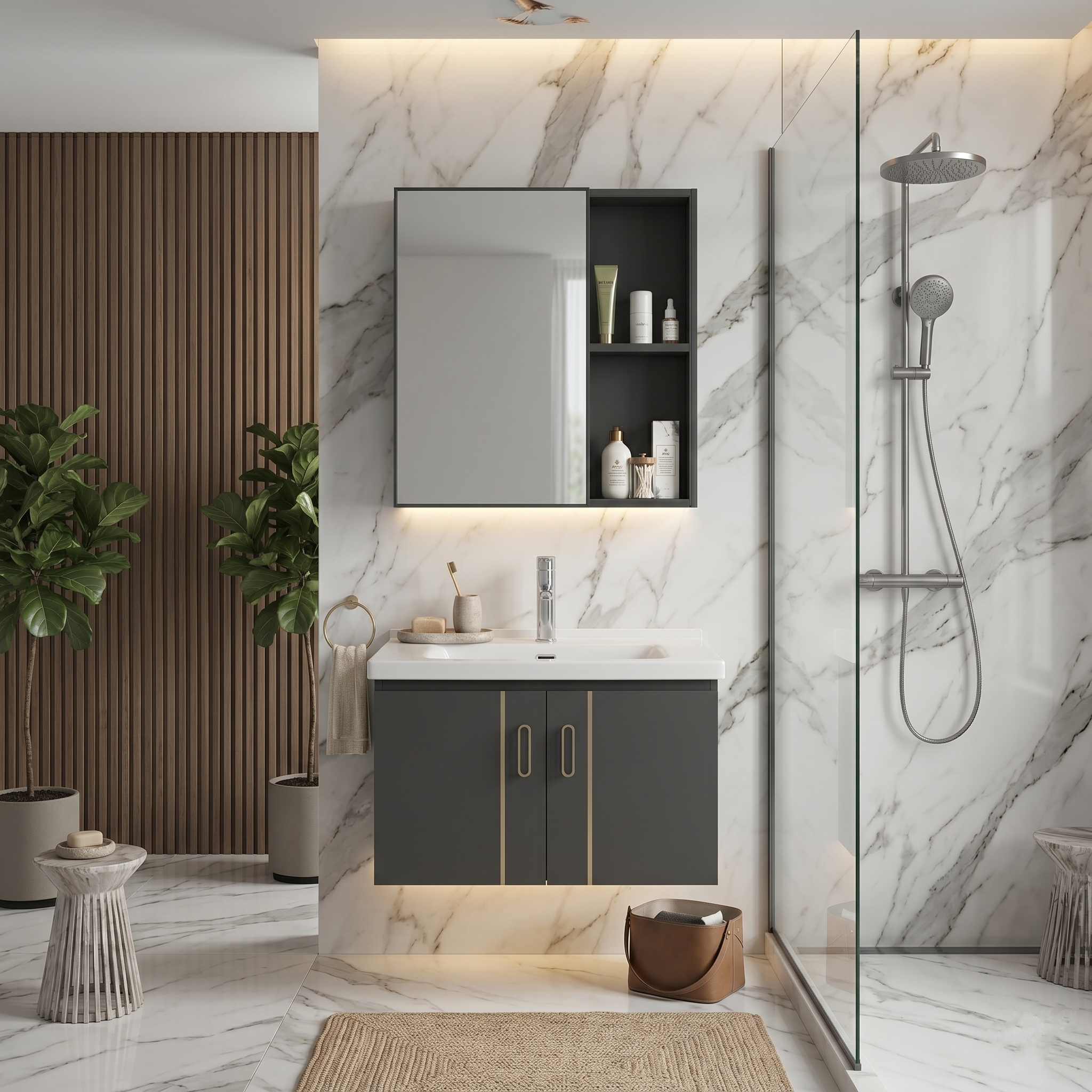 Bộ Tủ Lavabo Treo Tường N05X