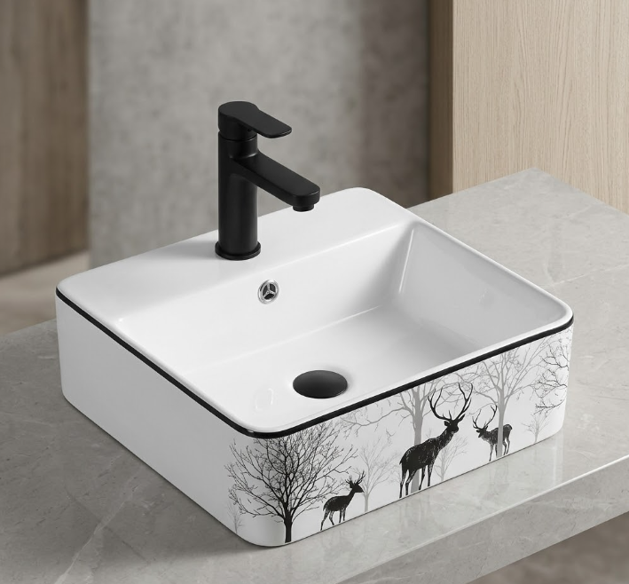 Chậu Lavabo Treo Tường Nghệ Thuật LB 46