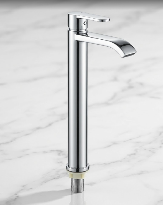 Vòi Lavabo Nóng Lạnh Thân Cao Inox Cao Cấp | Thiết Bị Vệ Sinh Thủ Dầu Một Bình Dương