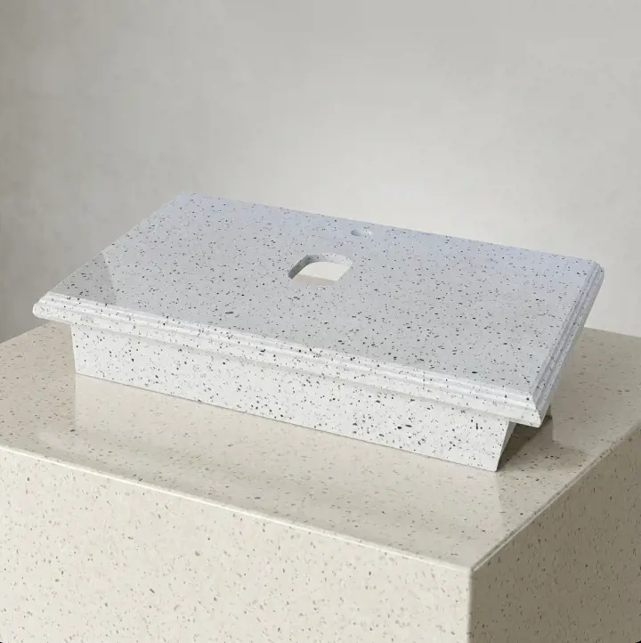 Bàn Đá Lavabo Thạch Anh BD-017 | Lavabo Bình Dương - Nội Thất Ngọc Thúy