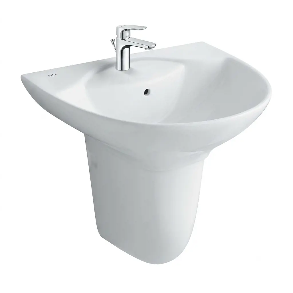 Bộ chậu rửa lavabo treo tường INAX L-288V và chân lửng INAX L-288VC