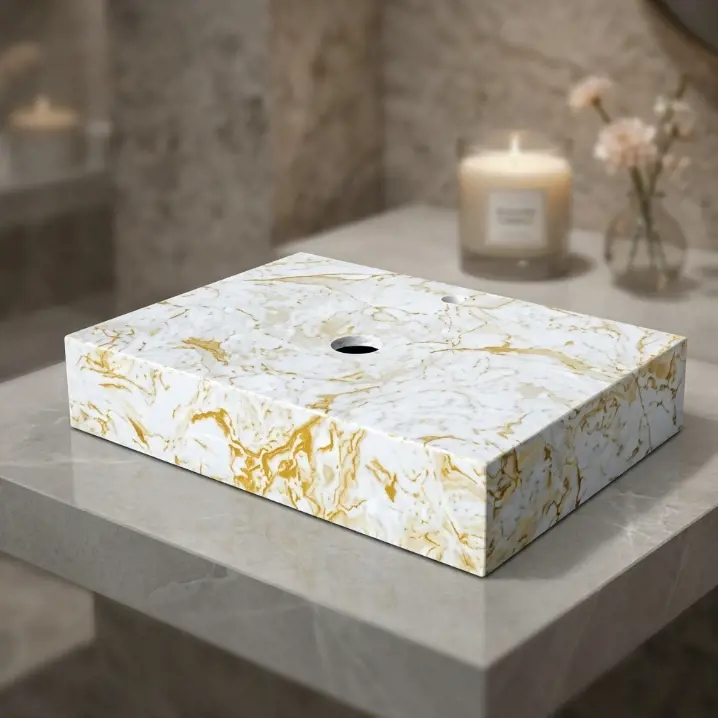 Bàn Đá Lavabo BD-015V | Lavabo Bình Dương - Nội Thất Ngọc Thúy