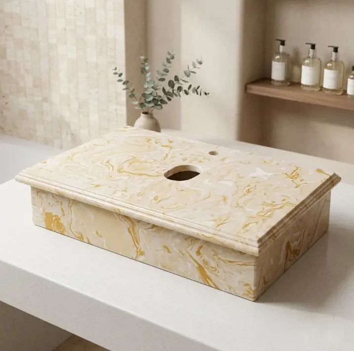 Bàn Đá Lavabo BD-017V | Lavabo Bình Dương - Nội Thất Ngọc Thúy