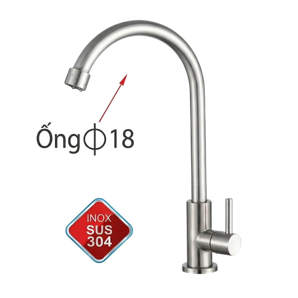 Vòi chén lạnh Inox 304 - XT-502