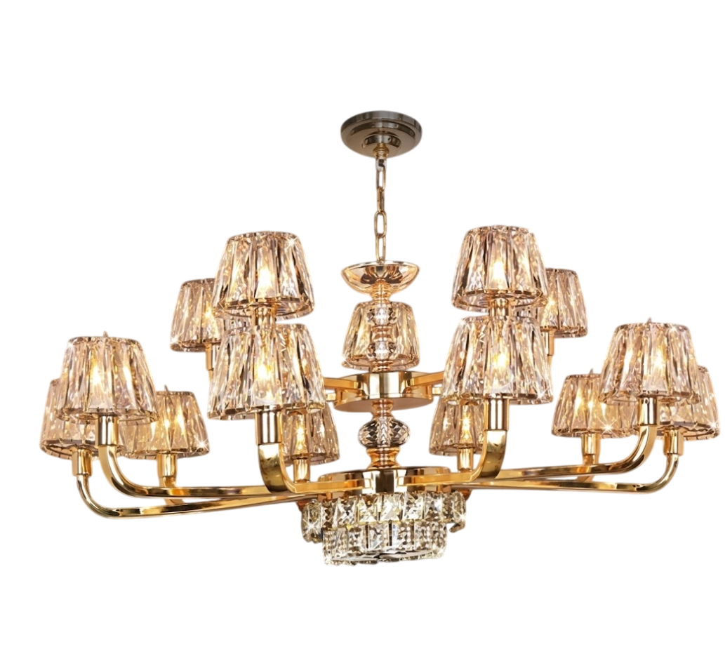 Đèn Chùm Pha Lê Cao Cấp NC 7037/10+5 - Ngọc Thúy Home