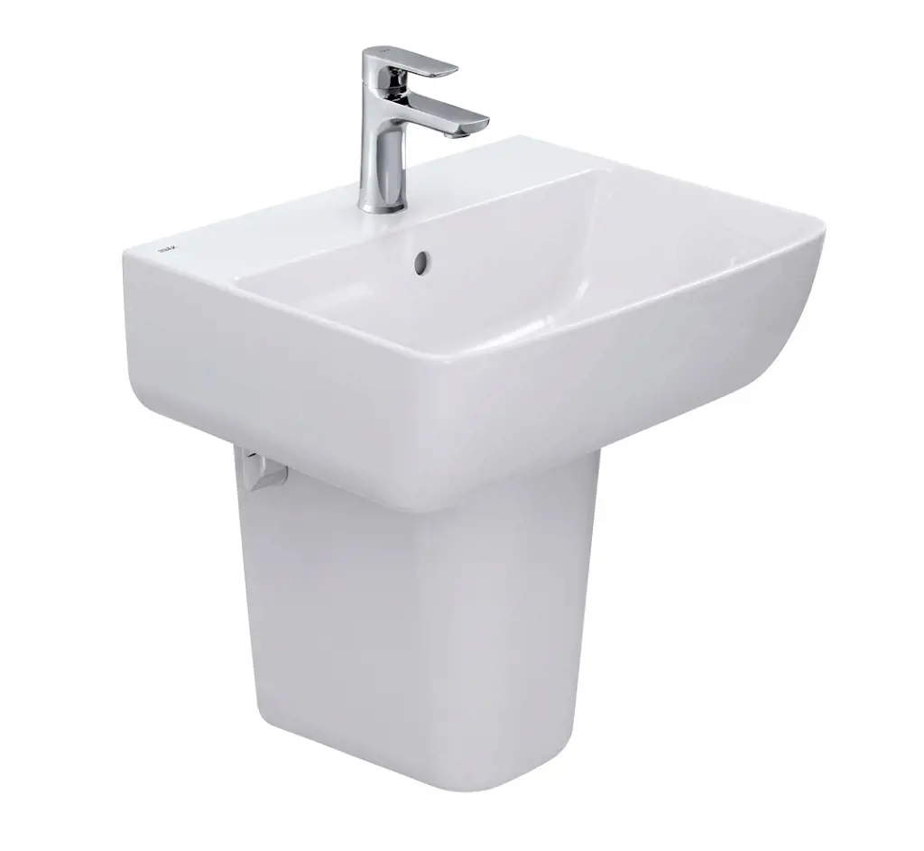 Bộ chậu rửa lavabo treo tường INAX AL-312V và chân lửng INAX L-298VC