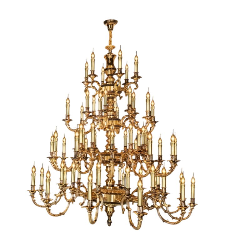 Đèn Chùm Đồng Nguyên Chất NC 820/66 - Ngọc Thúy Home