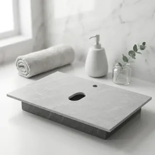 Bàn Đá Lavabo BD-019 Xám | Lavabo Bình Dương - Nội Thất Ngọc Thúy