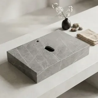 Bàn Đá Lavabo BD-020 Xám | Lavabo Bình Dương - Nội Thất Ngọc Thúy