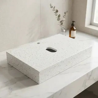 Bàn Đá Lavabo Thạch Anh BD-015 | Lavabo Bình Dương - Nội Thất Ngọc Thúy