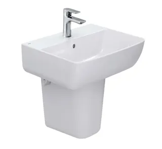Bộ chậu rửa lavabo treo tường INAX AL-312V và chân lửng INAX L-298VC - Nội Thất Ngọc Thúy