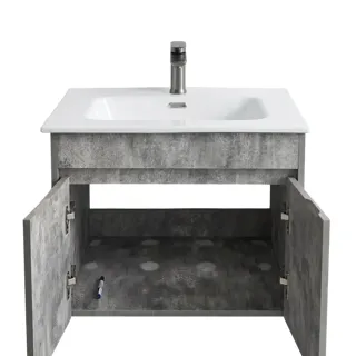 Bộ Tủ Chậu Lavabo Vân Xi Măng Hiện Đại | Lavabo Bình Dương - Nội Thất Ngọc Thúy
