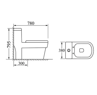Hình ảnh Bồn Cầu Liên Khối XT-BC 08 | Thiết Bị Vệ Sinh Bình Dương