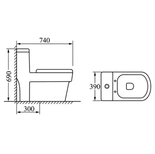 Hình ảnh Bồn Cầu Liên Khối XT-BC 12 | Thiết Bị Vệ Sinh Bình Dương
