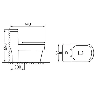 Hình ảnh Bồn Cầu Một Khối XT-BC 09 | Thiết Bị Vệ Sinh Bình Dương