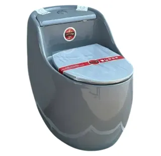 Bồn Cầu Một Khối Hình Trứng Xám Bóng 75 | Thiết Bị Vệ Sinh Bình Dương - Nội Thất Ngọc Thúy
