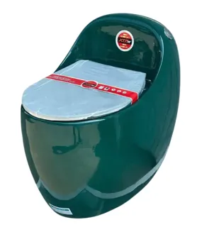 Bồn Cầu Một Khối Hình Trứng Xanh Lục Bảo Bóng | Thiết Bị Vệ Sinh Bình Dương - Nội Thất Ngọc Thúy