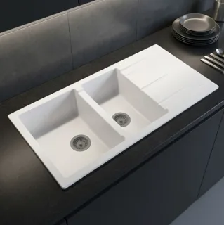 Bồn rửa chén 2 ngăn kèm cánh úp đĩa CD - 13