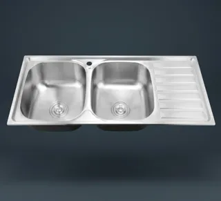 Bồn rửa chén inox 2 ngăn kèm cánh thoát nước XT - 10545 - Nội Thất Ngọc Thúy
