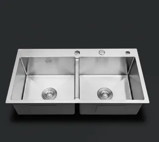 Bồn rửa chén inox 2 ngăn XT - 7843 Đúc - Nội Thất Ngọc Thúy