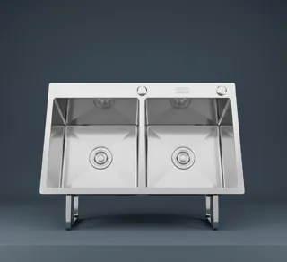 Bồn rửa chén inox 2 ngăn XT - 8245 Bóng - Nội Thất Ngọc Thúy