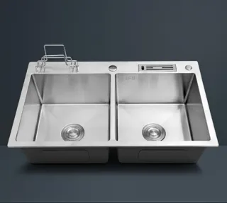 Bồn rửa chén inox 2 ngăn XT - 8245DT - Nội Thất Ngọc Thúy