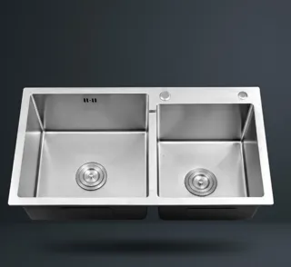 Bồn rửa chén inox 2 ngăn XT - 8245L - Nội Thất Ngọc Thúy