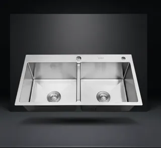 Bồn rửa chén inox 2 ngăn XT - 8350 - Nội Thất Ngọc Thúy