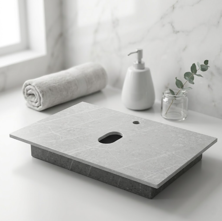 Bàn Đá Lavabo Cao Cấp BD-019Xám 