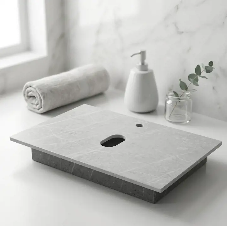 Bàn Đá Lavabo BD-019 Xám | Lavabo Bình Dương - Nội Thất Ngọc Thúy