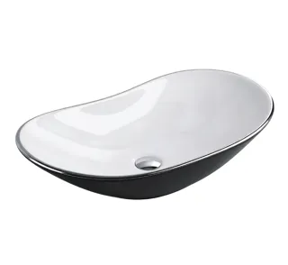 Chậu Lavabo Sứ Nghệ Thuật Đen Trắng LB 62 | Lavabo Bình Dương - Nội Thất Ngọc Thúy