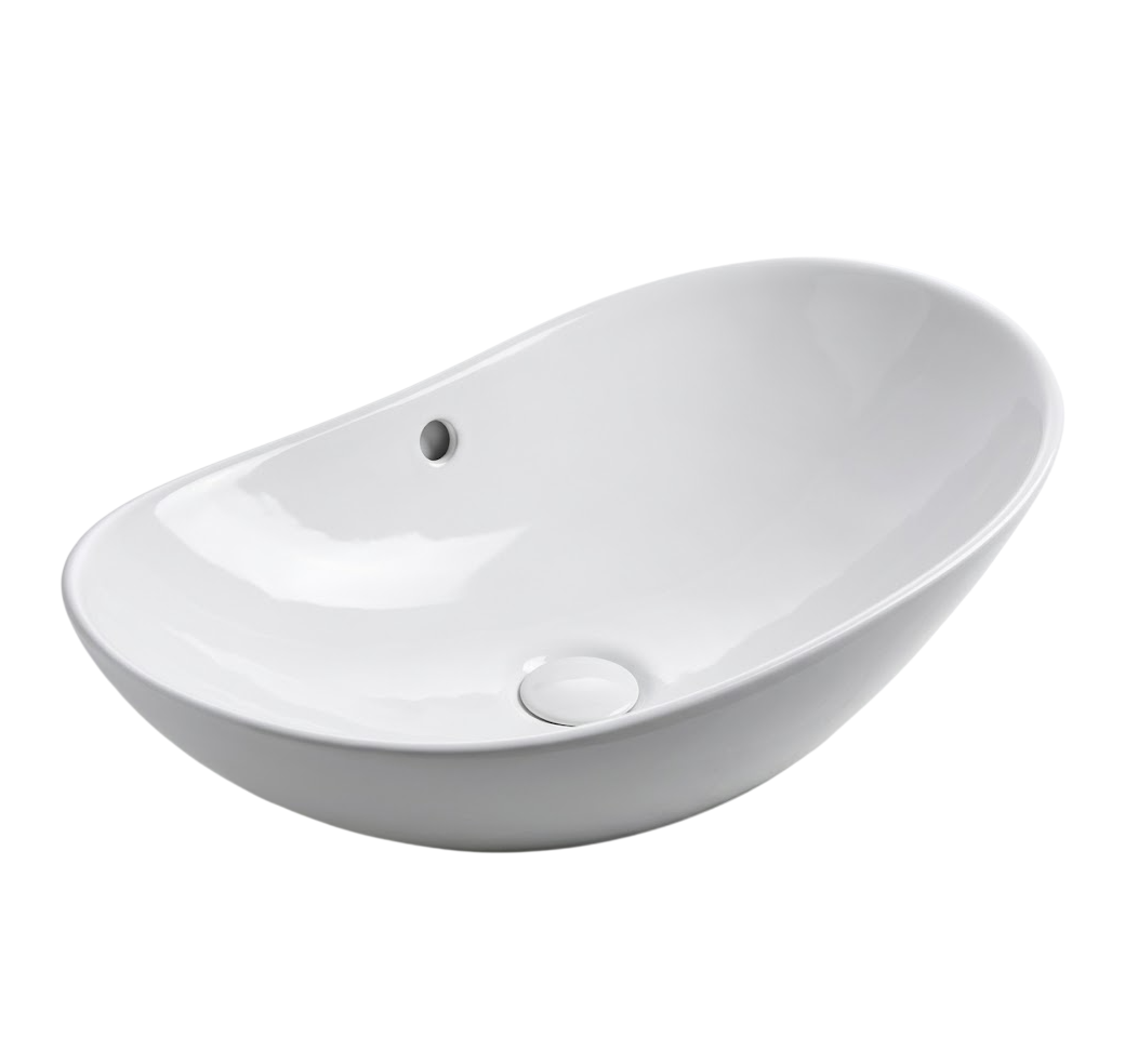 Chậu Lavabo sứ nghệ thuật trắng - Mã LB 63