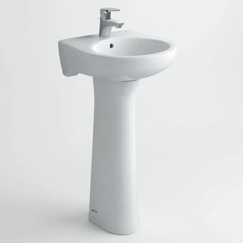 Bộ chậu rửa lavabo treo tường INAX L-282V và chân dài INAX L-284VD