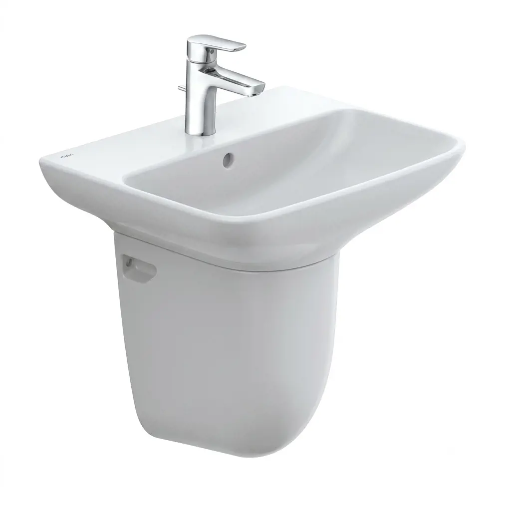 Bộ chậu rửa lavabo treo tường INAX AL-289V và chân lửng INAX L-288VC