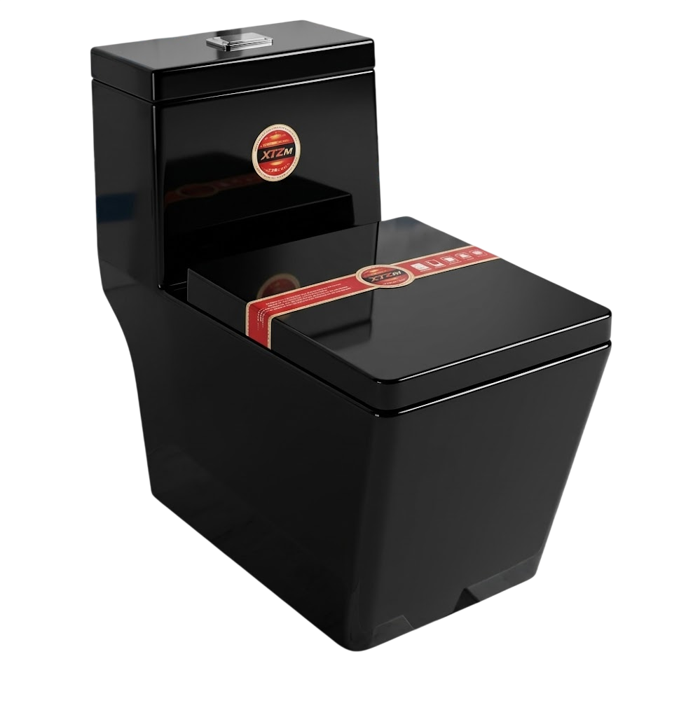 Bồn cầu một khối cao cấp XT Pro - Đen bóng