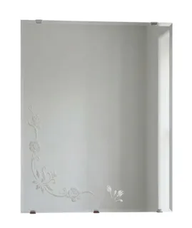 Gương Soi Phòng Tắm Mài Họa Tiết Hoa Hồng | Gương Nhà Tắm Bình Dương - Nội Thất Ngọc Thúy