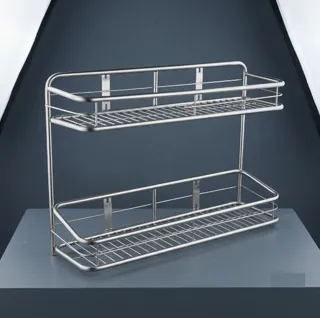 Kệ gia vị ống 2 tầng Inox 304 KGV - 02 - Nội Thất Ngọc Thúy
