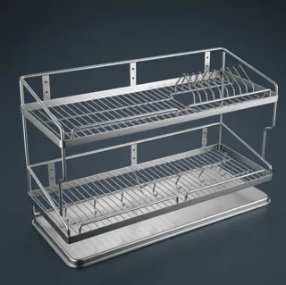 Kệ úp chén bát 2 tầng inox 304 KC - 04