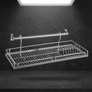 Khay úp chén bát inox 304 có thanh treo KC - 05 - Nội Thất Ngọc Thúy