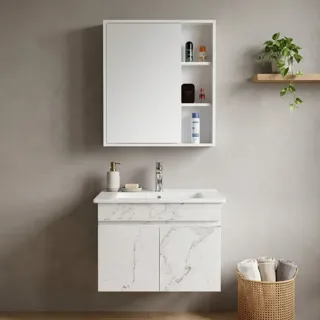 Tủ Lavabo PVC Vân Đá Trắng Tủ Lavabo 18 | Lavabo Bình Dương - Nội Thất Ngọc Thúy