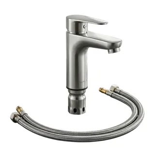 Vòi Lavabo Nóng Lạnh Inox 304 Thân Thấp | Thiết Bị Vệ Sinh Bình Dương - Nội Thất Ngọc Thúy
